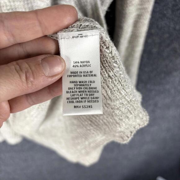 Express Cardigan Women S Small Gray Open Front Long Sleeve Rayon Casual Solid - Picture 6 of 7